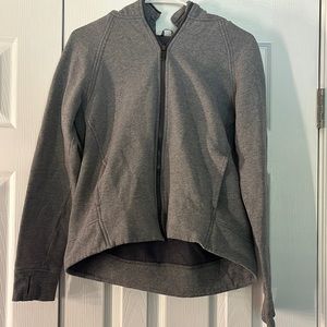 EUC lululemon cropped grey zip up